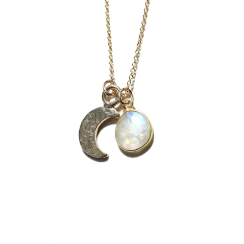laydown image of Women's Spirit Moonstone Necklace