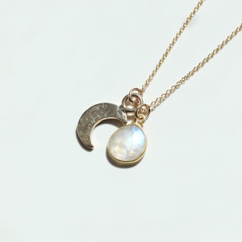 laydown image of Women's Spirit Moonstone Necklace