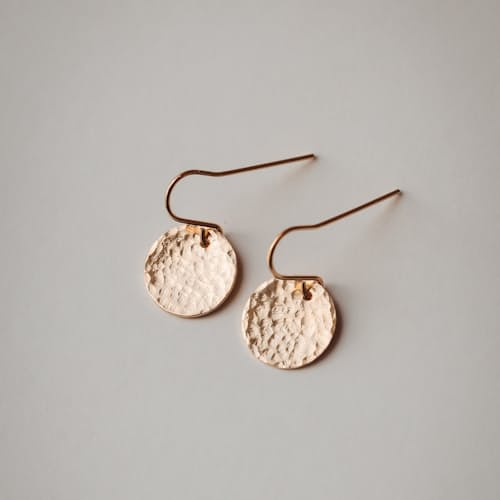 laydown image of Women's Gold Water Earrings + Necklace