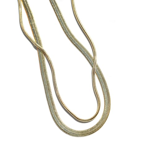 laydown image of Women's Gold Chain Set