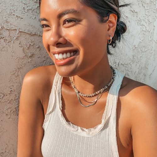 laydown image of Women's Gold Chain Set