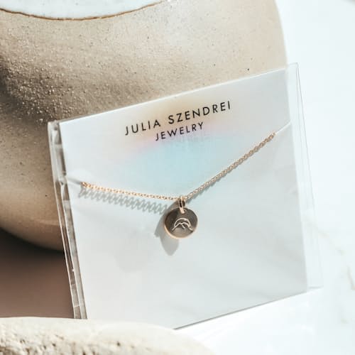 laydown image of Stamped Necklace