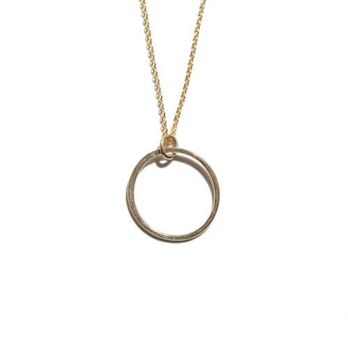 laydown image of Women's Line Stud & Infinite Gold Necklace