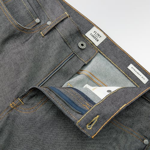 laydown image of Deadstock Stretch Selvedge Denim - Straight