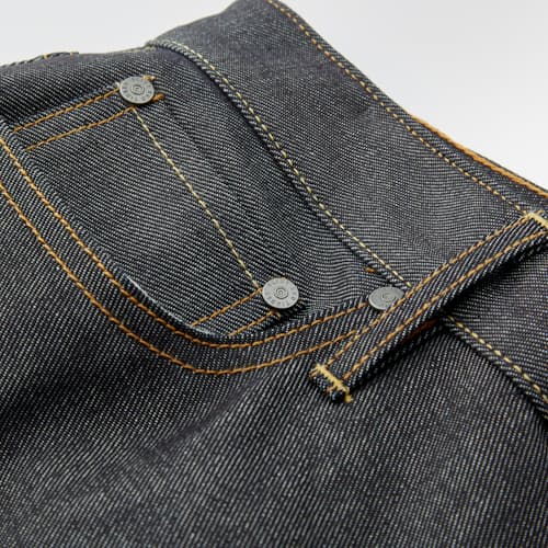 laydown image of Deadstock Stretch Selvedge Denim - Straight