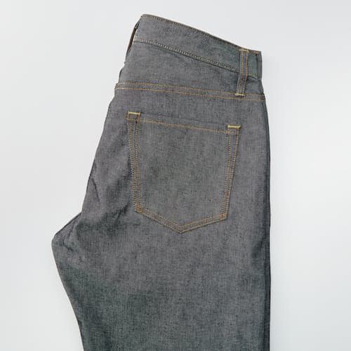 laydown image of Deadstock Stretch Selvedge Denim - Straight