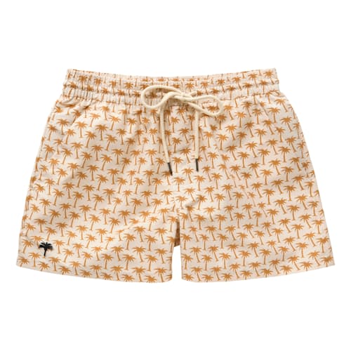 laydown image of Beige Palm Swim Short - 5