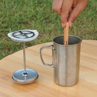 laydown image of French Press