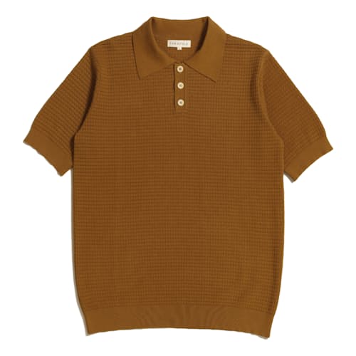 laydown image of Renard Textured Polo