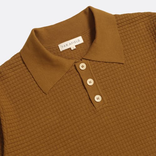 laydown image of Renard Textured Polo