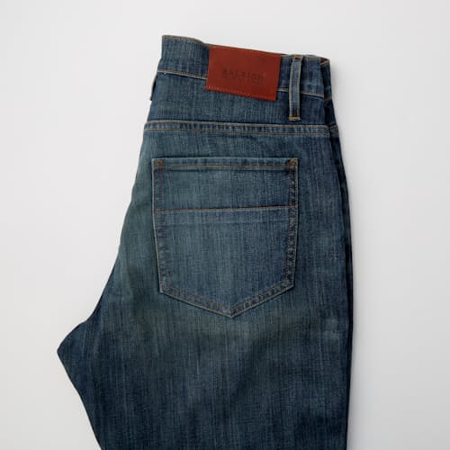 laydown detail image of Jones Slim Straight Denim Jeans