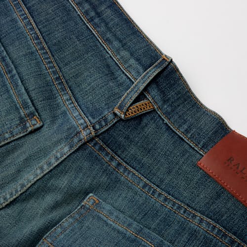 laydown detail image of Jones Slim Straight Denim Jeans