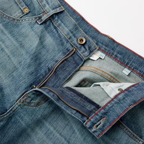 laydown detail image of Graham Relaxed Tapered Denim Jeans