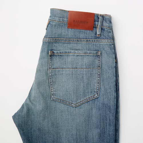 laydown detail image of Graham Relaxed Tapered Denim Jeans