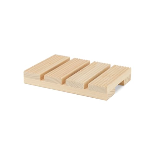 laydown image of Hinoki Soap Dish