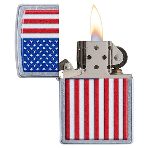 laydown image of Patriotic Windproof Lighter
