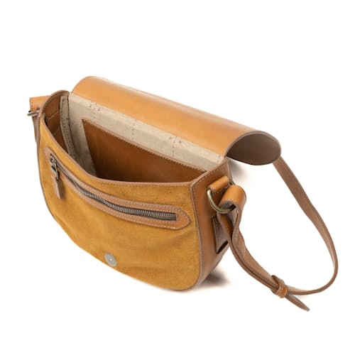 laydown image of Women's Pearl Laced Satchel