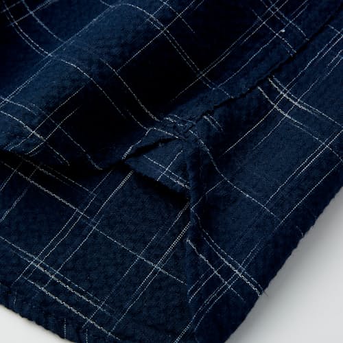 laydown image of S/S Western Kasuri Sashiko shirt