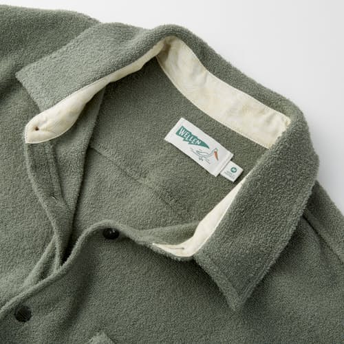 laydown image of Terry Snap Short Sleeve Shirt