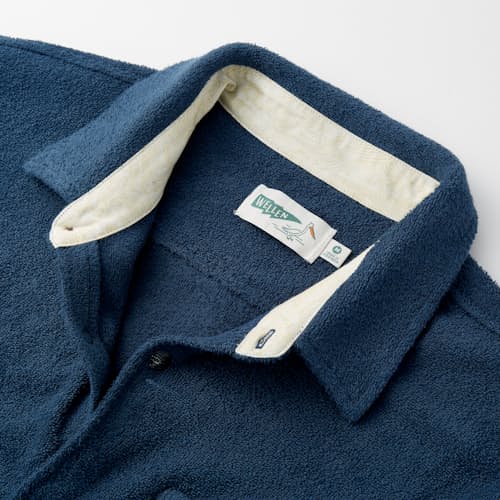 laydown image of Terry Snap Short Sleeve Shirt