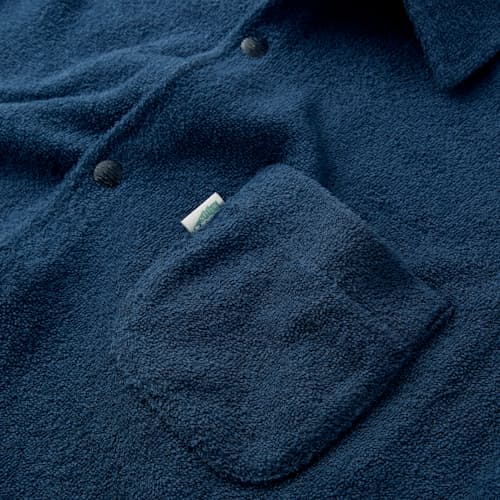 laydown image of Terry Snap Short Sleeve Shirt