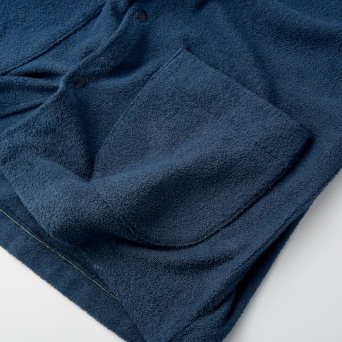 laydown image of Terry Snap Short Sleeve Shirt