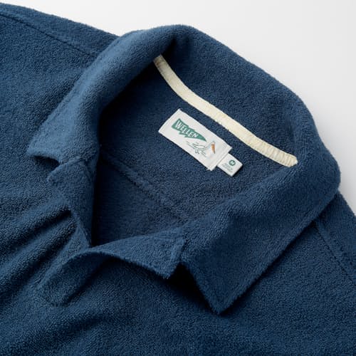 laydown image of Terry Polo Johnny Collar