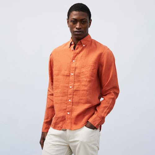 laydown image of Tuscumbia Linen Shirt