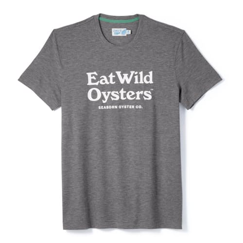 laydown image of Seawool Eat Wild Oysters T-Shirt