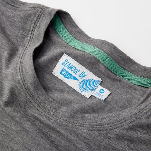 laydown image of Seawool Eat Wild Oysters T-Shirt