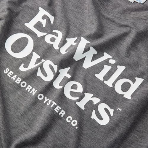 laydown image of Seawool Eat Wild Oysters T-Shirt