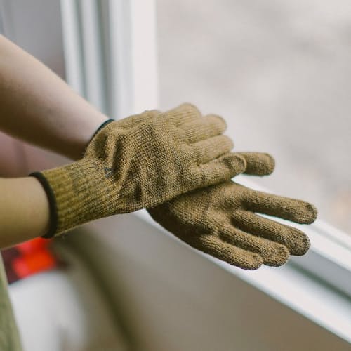 laydown image of Wool Gloves