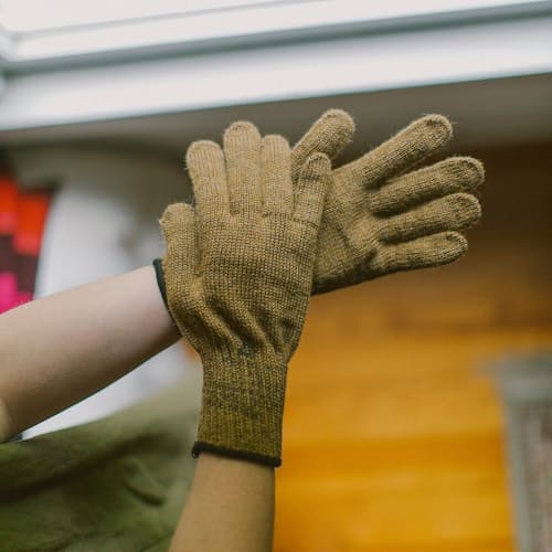 laydown image of Wool Gloves