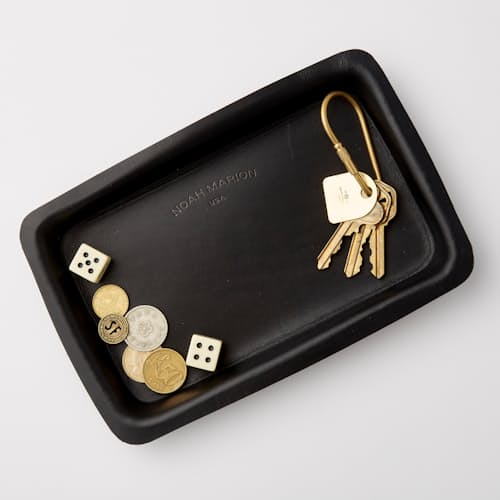 laydown image of Genuine Leather Valet Tray