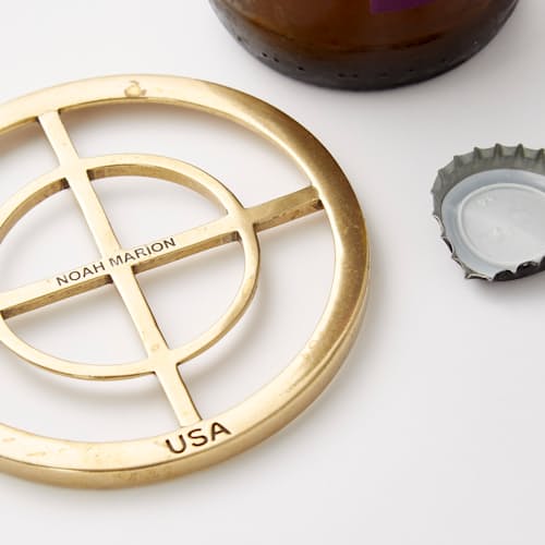 laydown image of Brass Bottle Opener