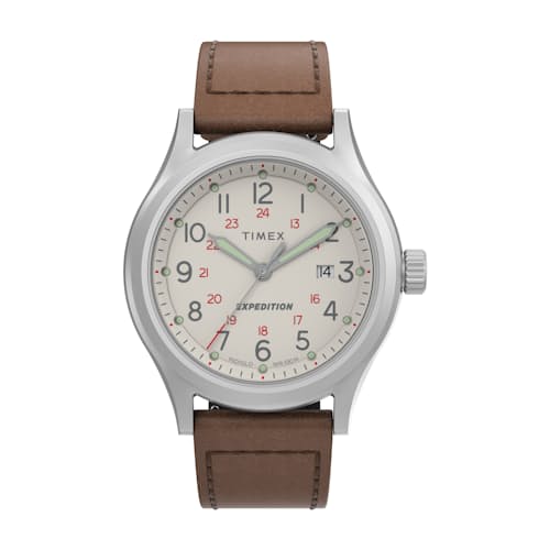 laydown image of Expedition 41mm Leather Strap