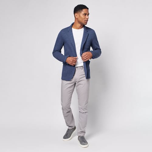 on model image of Inlet Knit Blazer