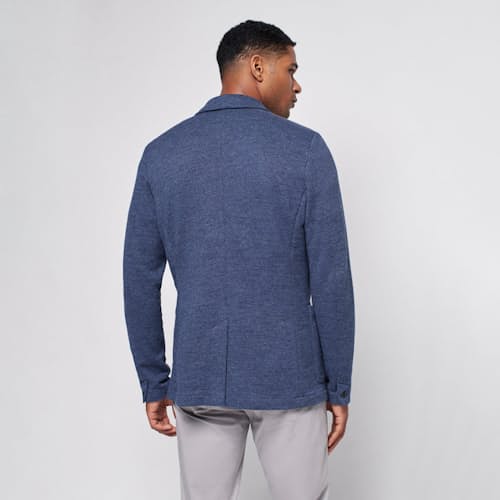 on model image of Inlet Knit Blazer