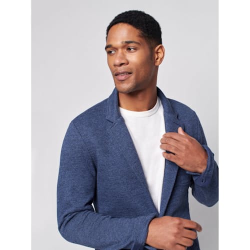on model image of Inlet Knit Blazer