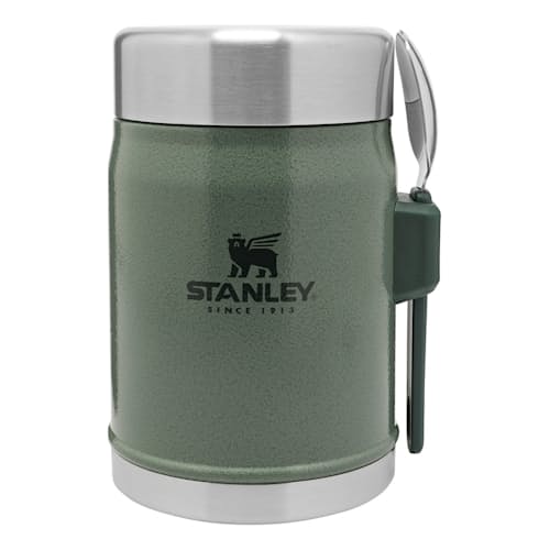 laydown image of Classic Legendary Food Jar + Spork