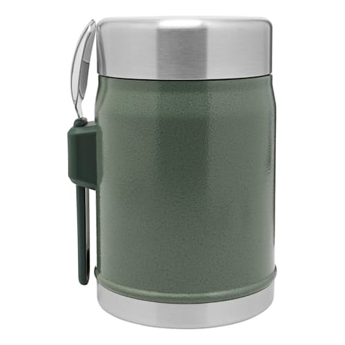 laydown image of Classic Legendary Food Jar + Spork