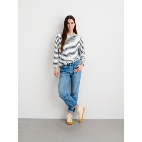 laydown image of Women's Lakeside Stripe Tee