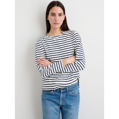 laydown image of Women's Lakeside Stripe Tee