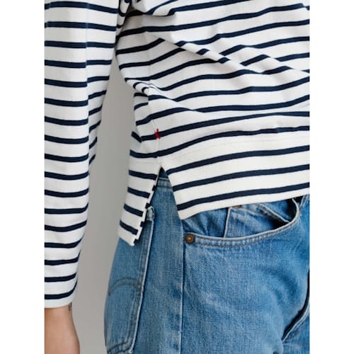 laydown image of Women's Lakeside Stripe Tee