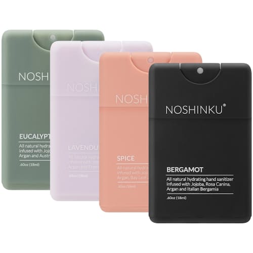 laydown image of Refillable Pocket Sanitizer Discovery 4-Pack