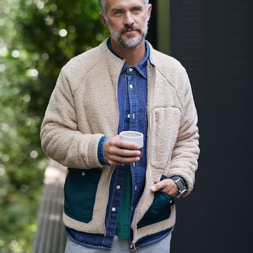laydown image of Skyline Sherpa Jacket