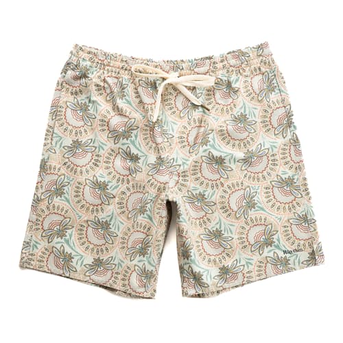 laydown image of Paisley Swim Short - 6"