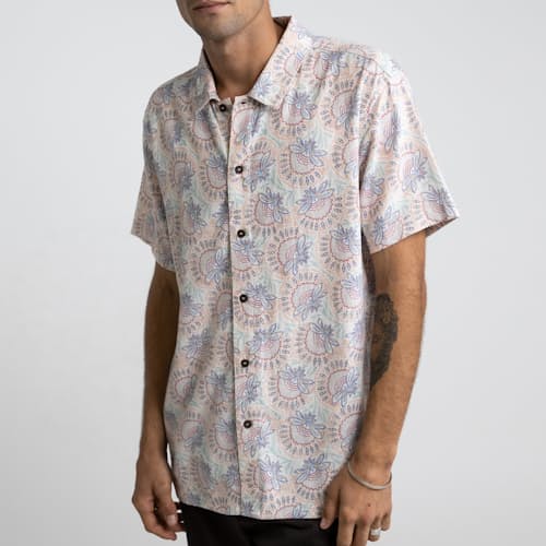 laydown image of Paisley Short Sleeve Shirt
