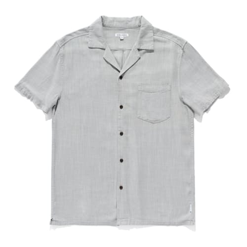 laydown image of Brighton Linen Camp Shirt