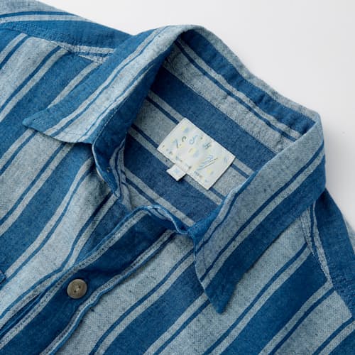lifestyle image of Indigo Washed Work Shirt